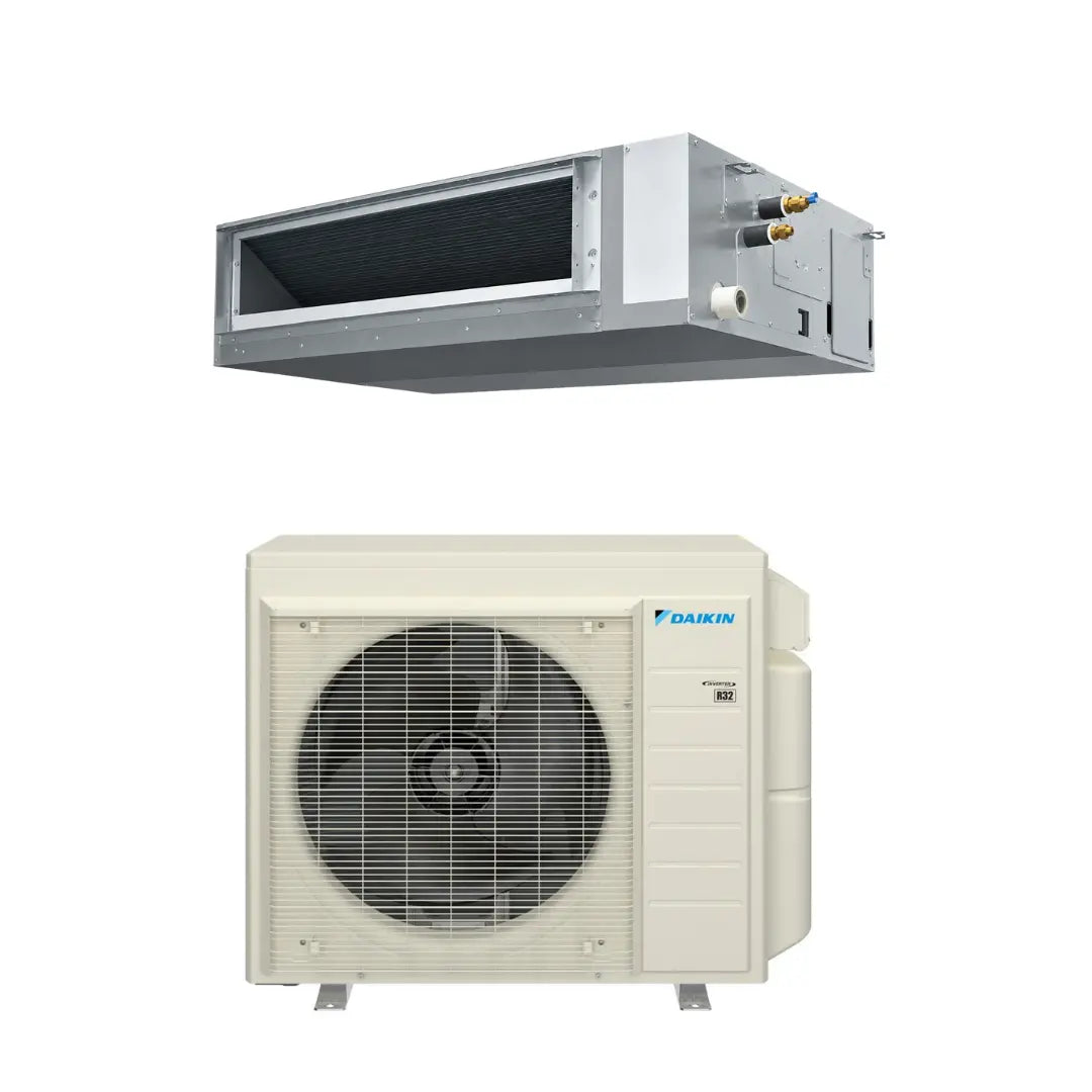 Daikin FDMA24AVJU9 RXP24AVJU9 24,000 BTU 18.3 SEER2 Aurora Low Temperature Horizontal Ducted Single Zone Heat Pump System - R32