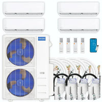 MRCOOL DIY 5th Gen Multi-Zone 4-Zone 48,000 BTU 22 SEER2 (6K + 6K + 18K + 18K) Ductless Mini-Split Air Conditioner and Heat Pump