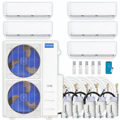 MRCOOL DIY 5th Gen Multi-Zone 5-Zone 48,000 BTU 21.8 SEER2 (9K + 9K + 9K + 9K + 9K) Ductless Mini-Split Air Conditioner and Heat Pump