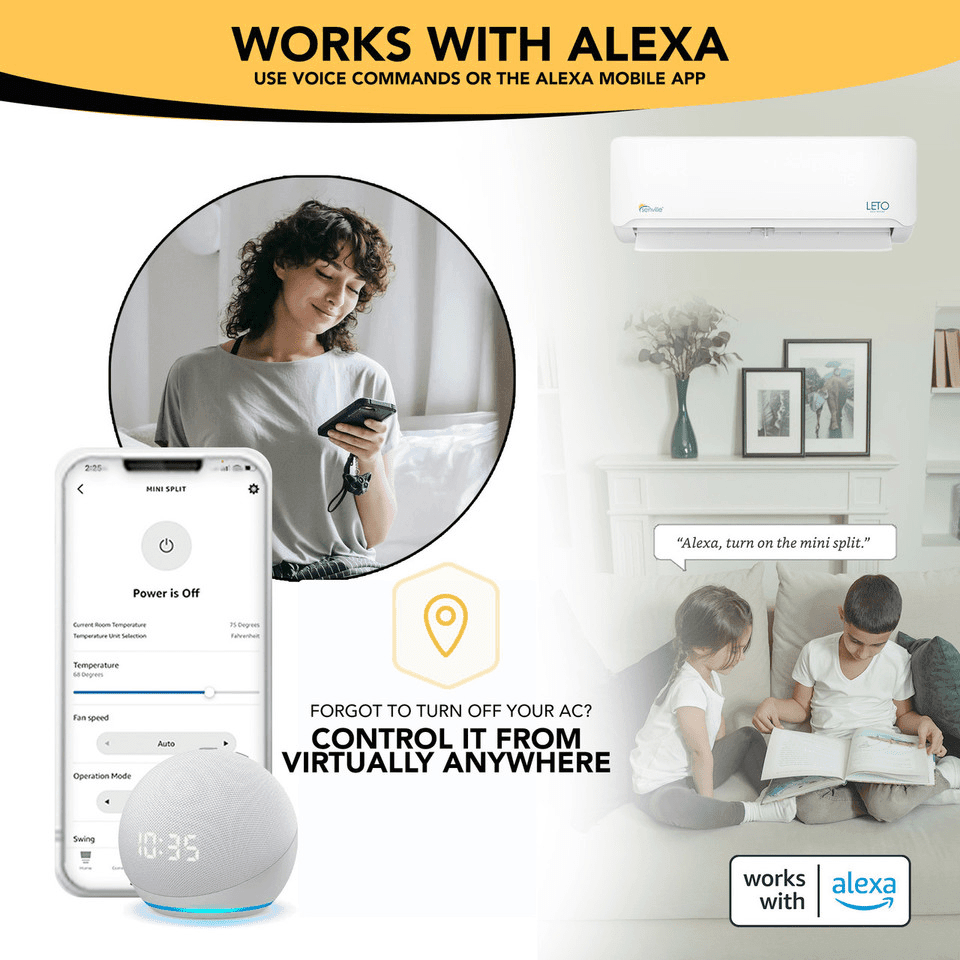 Senville LETO 12000 BTU Mini Split Air Conditioner and Heat Pump - SENL/12CD/220V - ShopHubDepot