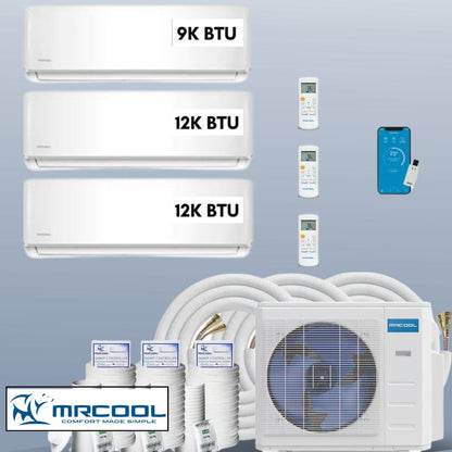 MRCOOL DIY Mini Split 33,000 BTU 3 Zone Ductless Air Conditioner and Heat Pump DIY-B-327HP091212