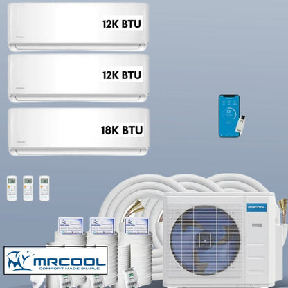 MRCOOL DIY Mini Split 42,000 BTU 3 Zone Ductless Air Conditioner and Heat Pump DIY-B-336HP121218
