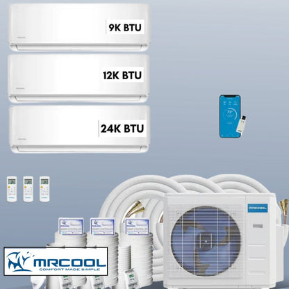 MRCOOL DIY Mini Split 45,000 BTU 3 Zone Ductless Air Conditioner and Heat Pump DIY-B-348HP091224