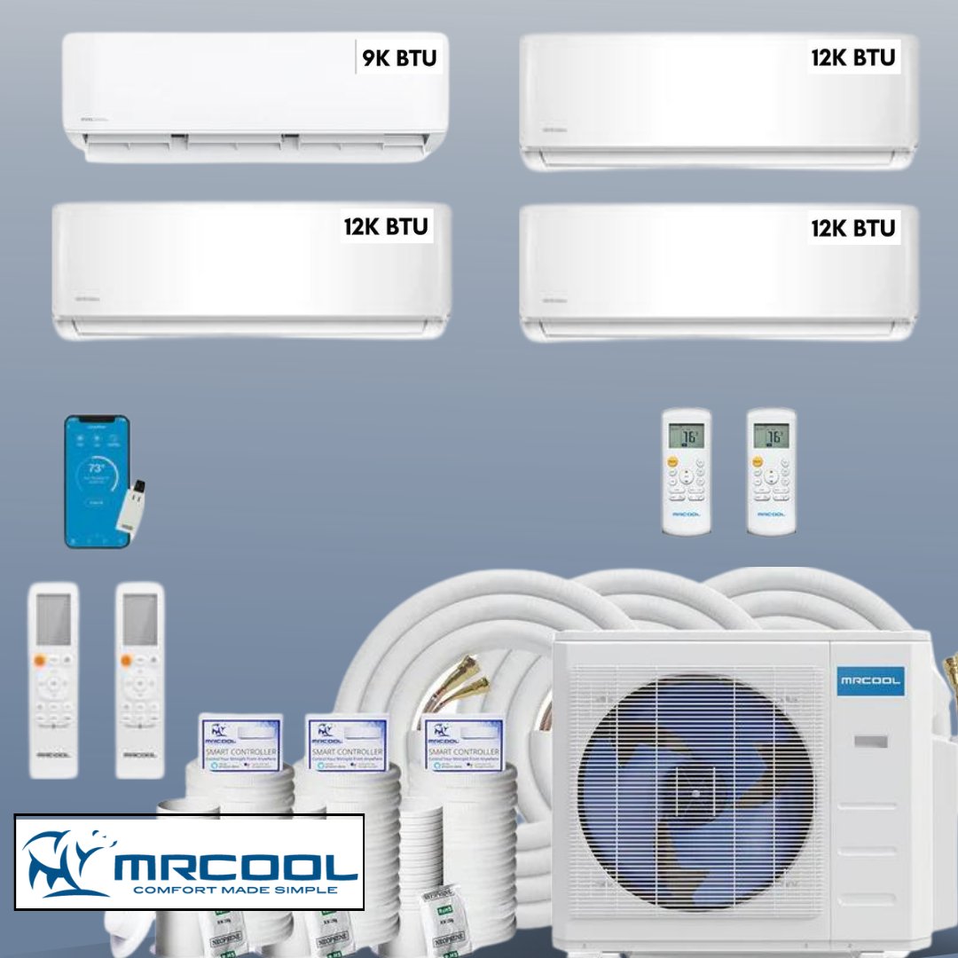 MRCOOL DIY Mini Split 45,000 BTU 4 Zone Ductless Air Conditioner and Heat Pump DIY-B-448HP09121212