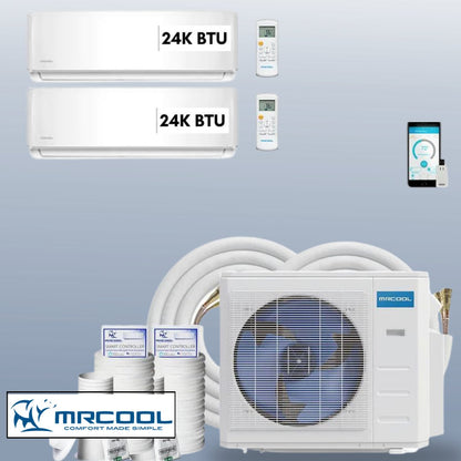 MRCOOL DIY 48000 BTU 2 Zone Ductless Mini Split Heat Pump DIYM248HPW01C07