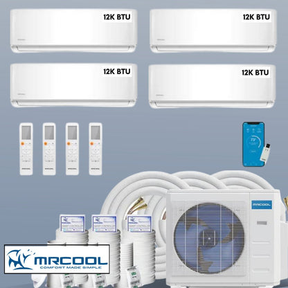 MRCOOL DIY Mini Split 48,000 BTU 4 Zone Ductless Air Conditioner and Heat Pump DIY-B-448HP12121212