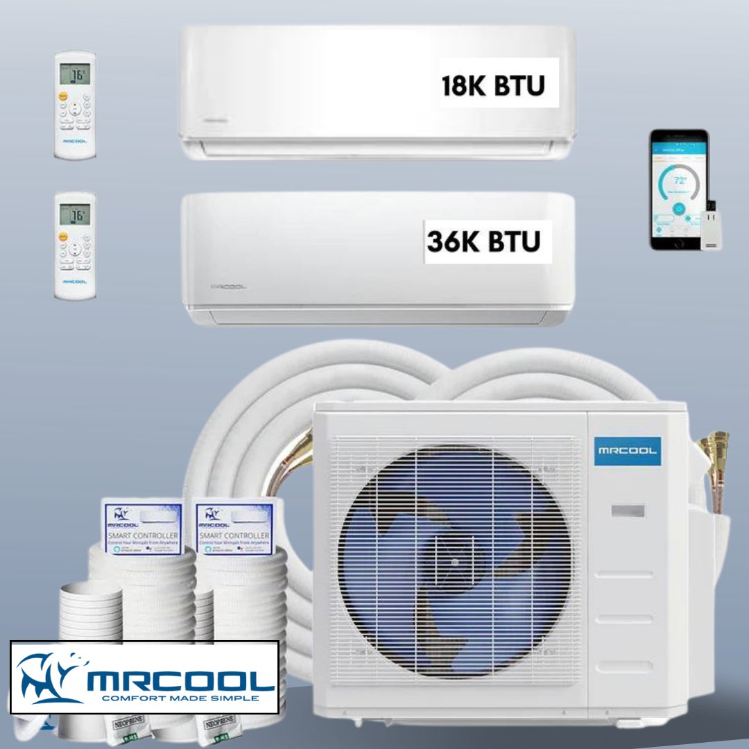 MRCOOL DIY 45,000 BTU 4-Zone Mini Split AC & Heat Pump B-448HP09090918