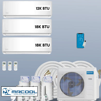MRCOOL DIY Mini Split 54,000 BTU 3 Zone Ductless Air Conditioner and Heat Pump DIY-B-348HP121818