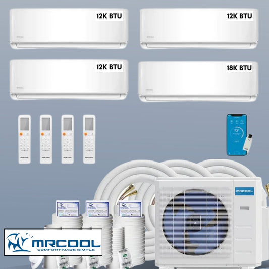 MRCOOL DIY Mini Split 54,000 BTU 4 Zone Ductless Air Conditioner and Heat Pump DIY-B-448HP12121218
